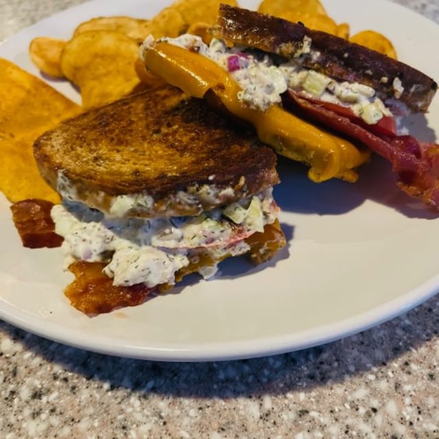 Lunch Ahi Tuna Melt Sandwich.