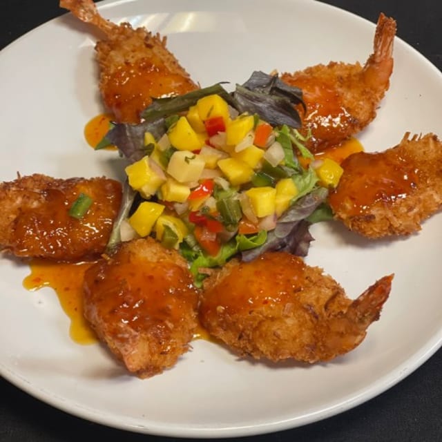 Dinner Coconut Shrimp Plate.