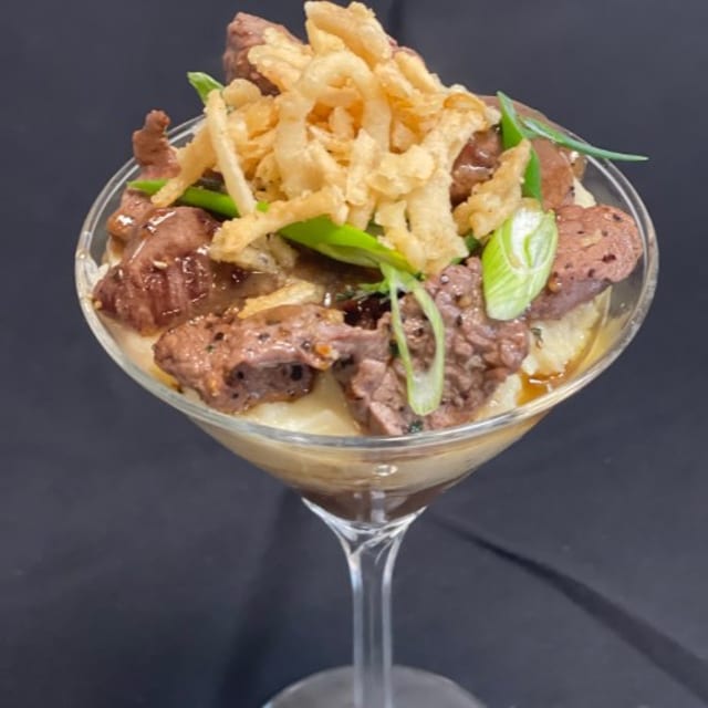 Beef Tips & Mash Tini Plate.